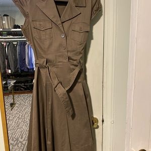 Woman’s army green European dress